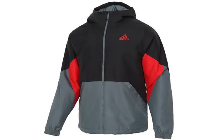 Adidas Puffer Jacket Men's Red Black