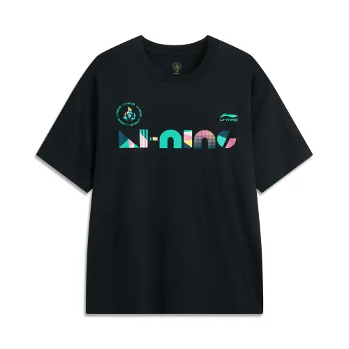 Li Ning Sports Trendy Collection T Shirt Unisex Black