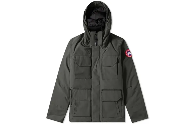 Canada Goose Maitland Down Jackets Men's Gray Green Hooded Moderate Other