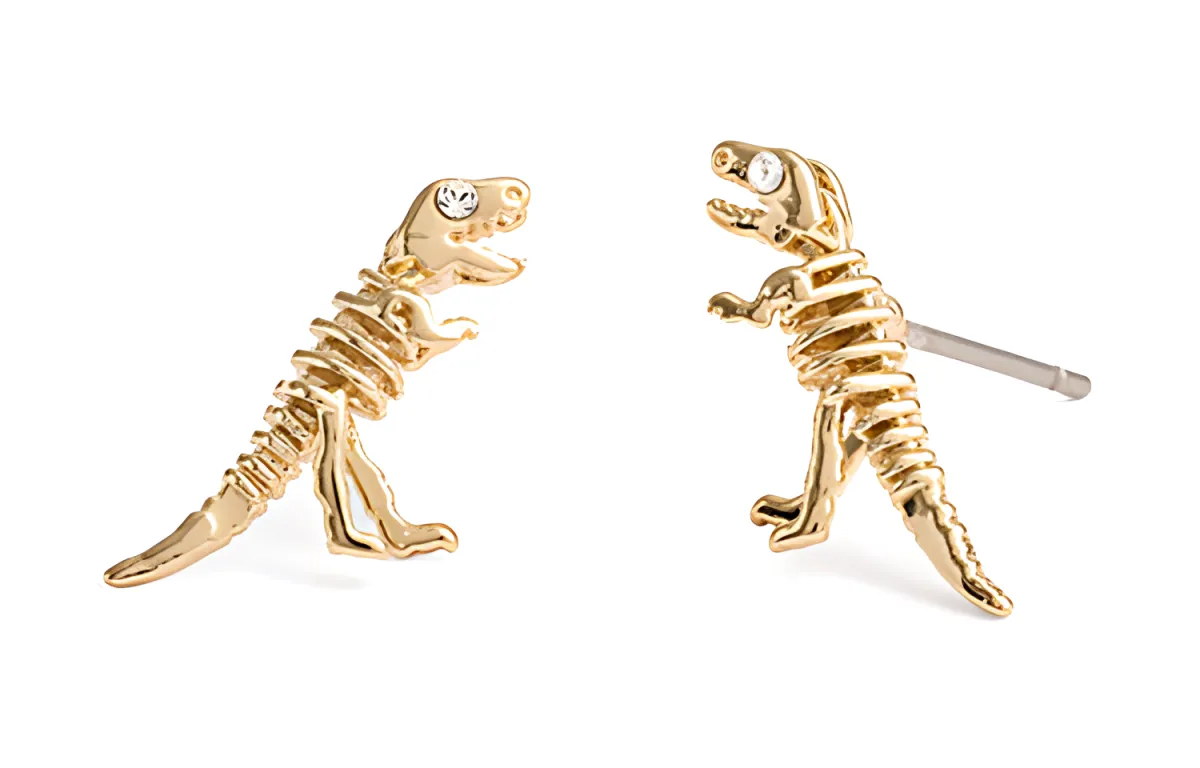COACH Brass Plated Stud Earrings Women's Gold