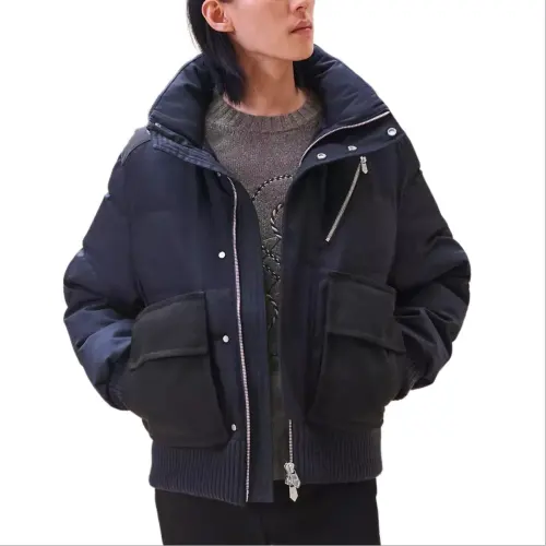 HERMES FW24 Down Jacket Men's Marine Blue