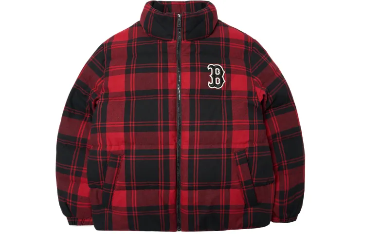 MLB Basic Logo Puffer Jacket Unisex Red