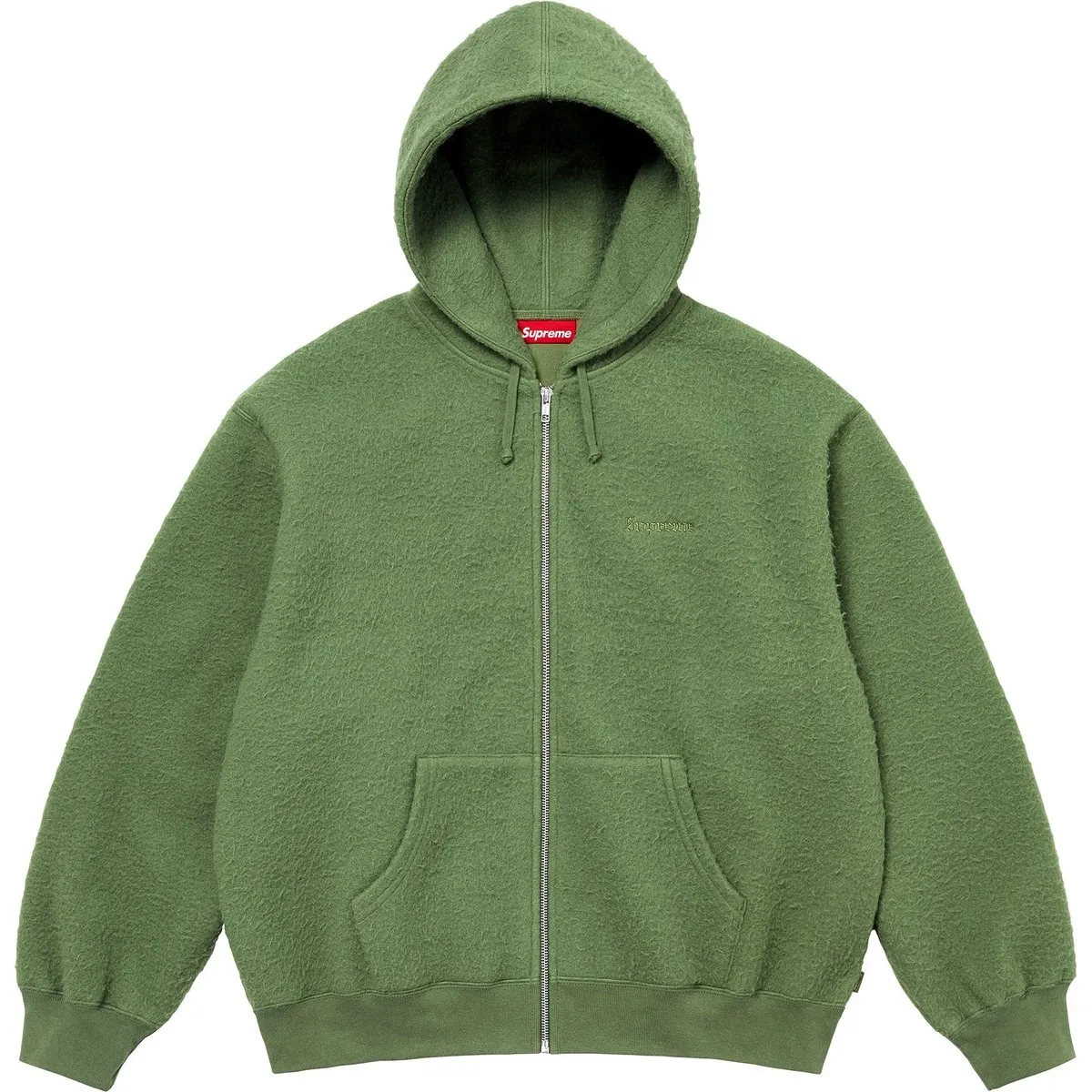 Supreme Pilled Zip Up Hooded Sweatshirt