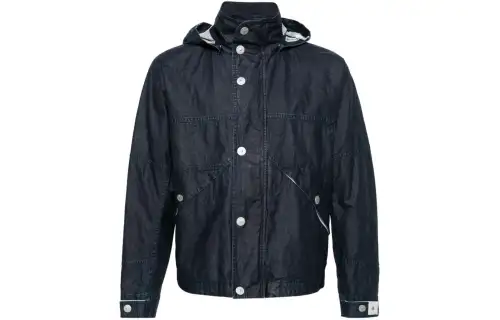 Stone Island Raw Plated linen hooded jacket