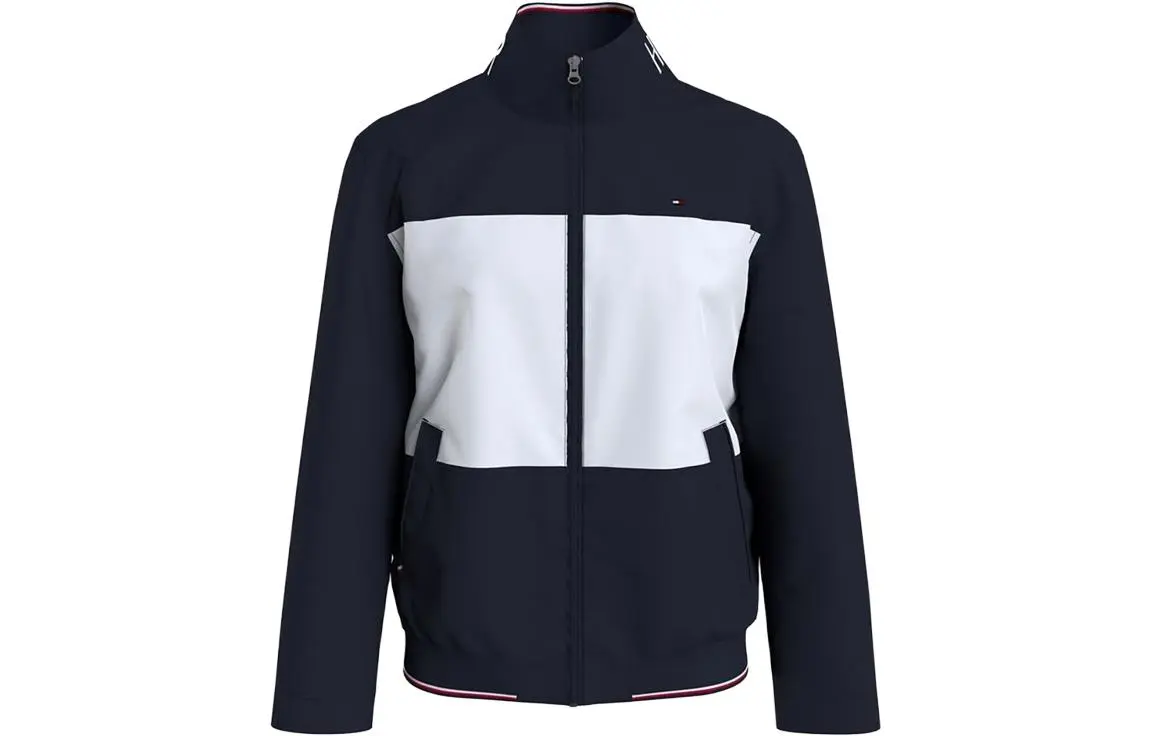 Tommy Hilfiger Jackets Men's Navy Blue Stand Collar Moderate Other
