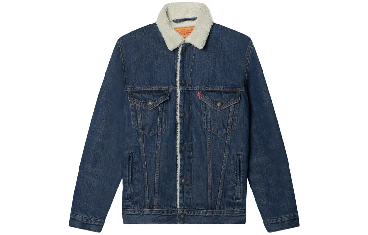 Levi's Fleece Lined Lapel Denim Jacket Unisex Blue