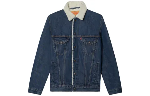 Levi's Fleece Lined Lapel Denim Jacket Unisex Blue