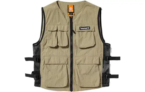 Timberland Vests Men's Liquorice Yellow V Neck Moderate Workwear