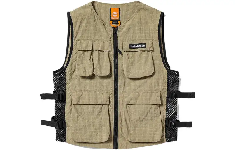 Timberland Vests Men's Liquorice Yellow V Neck Moderate Workwear