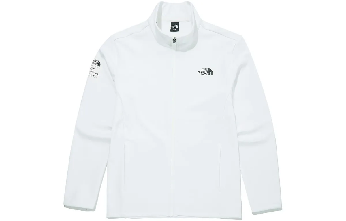 THE NORTH FACE Jackets Men's White Stand Collar Moderate Straight Fit