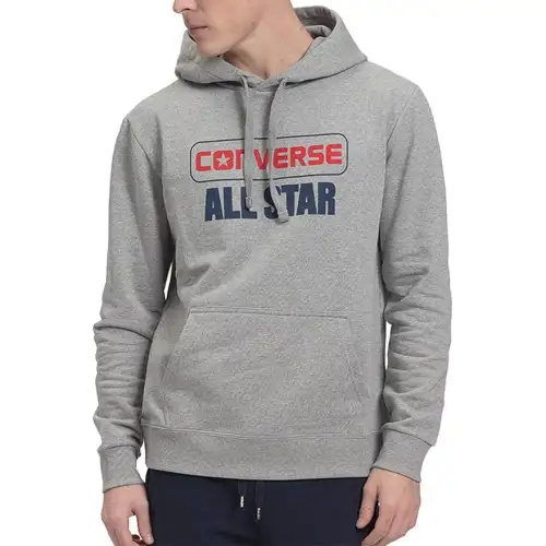 Converse Sweatshirts Men's Gray Hooded Thickened