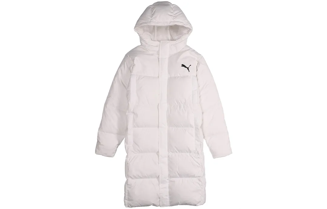 PUMA Down Jackets Unisex Hooded Moderate Quilted Down Jacket