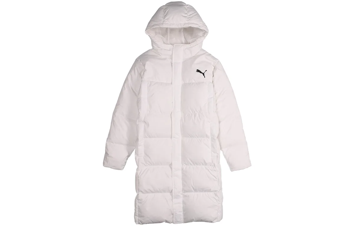 PUMA Down Jackets Unisex Hooded Moderate Quilted Down Jacket