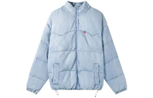Levis Down Jackets Men's Blue Stand Collar Moderate Other