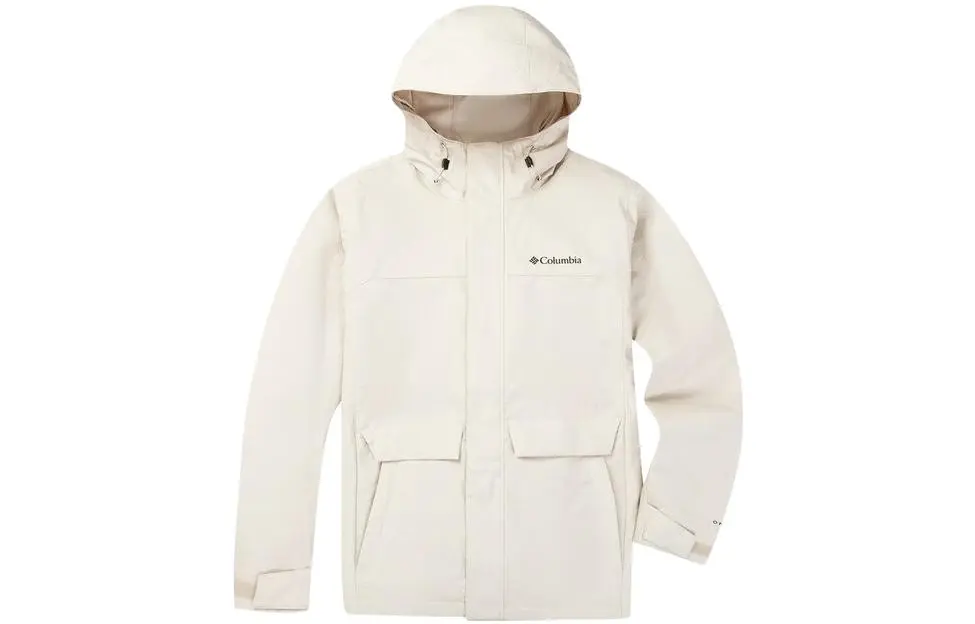 Columbia Waterproof And Windproof To Keep Warm Windbreaker Jacket Unisex Ecru