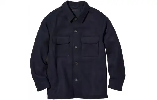 UNIQLO Jackets Unisex Navy Blue Lapel Moderate Other
