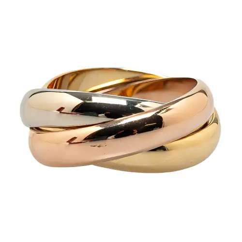 Cartier 20th Century Tricolor 18K Les Must De Cartier Classic Trinity Ring