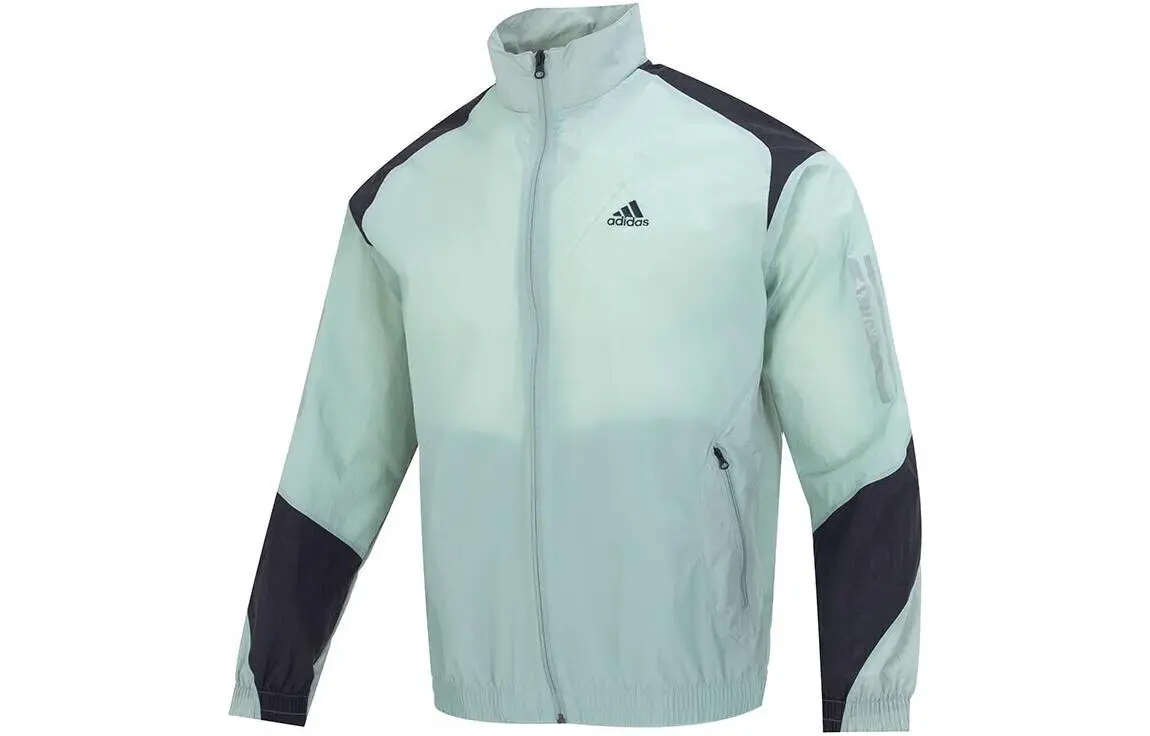 Adidas Jackets Men's Green Stand Collar Moderate Other