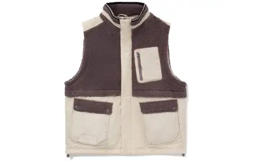 Li Ning Chest Patch Pocket Polar Fleece Lined Zippers Stand Collar Vest Men's
