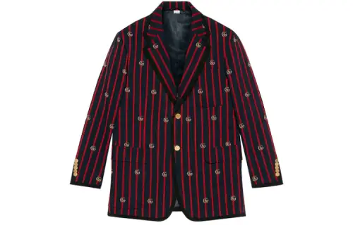 GUCCI Business Suits Men's Red Suit Collar Moderate Business Suit