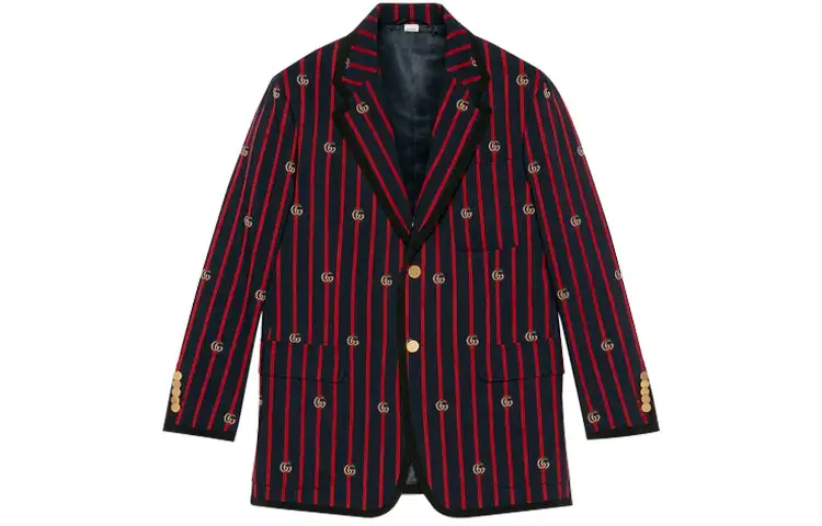 GUCCI Business Suits Men's Red Suit Collar Moderate Business Suit