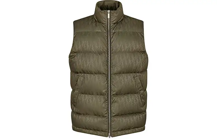DIOR Quarterly New Products Vests Men's Khaki Stand Collar Moderate Other