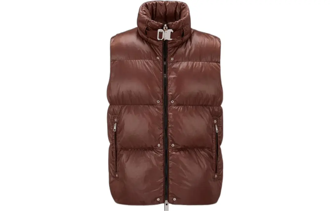 MONCLER GENIUS X 1017 ALYX 9SM MONCLER GENIUS 1017 ALYX 9SM Down Vests Unisex Brown Stand Collar Moderate Other