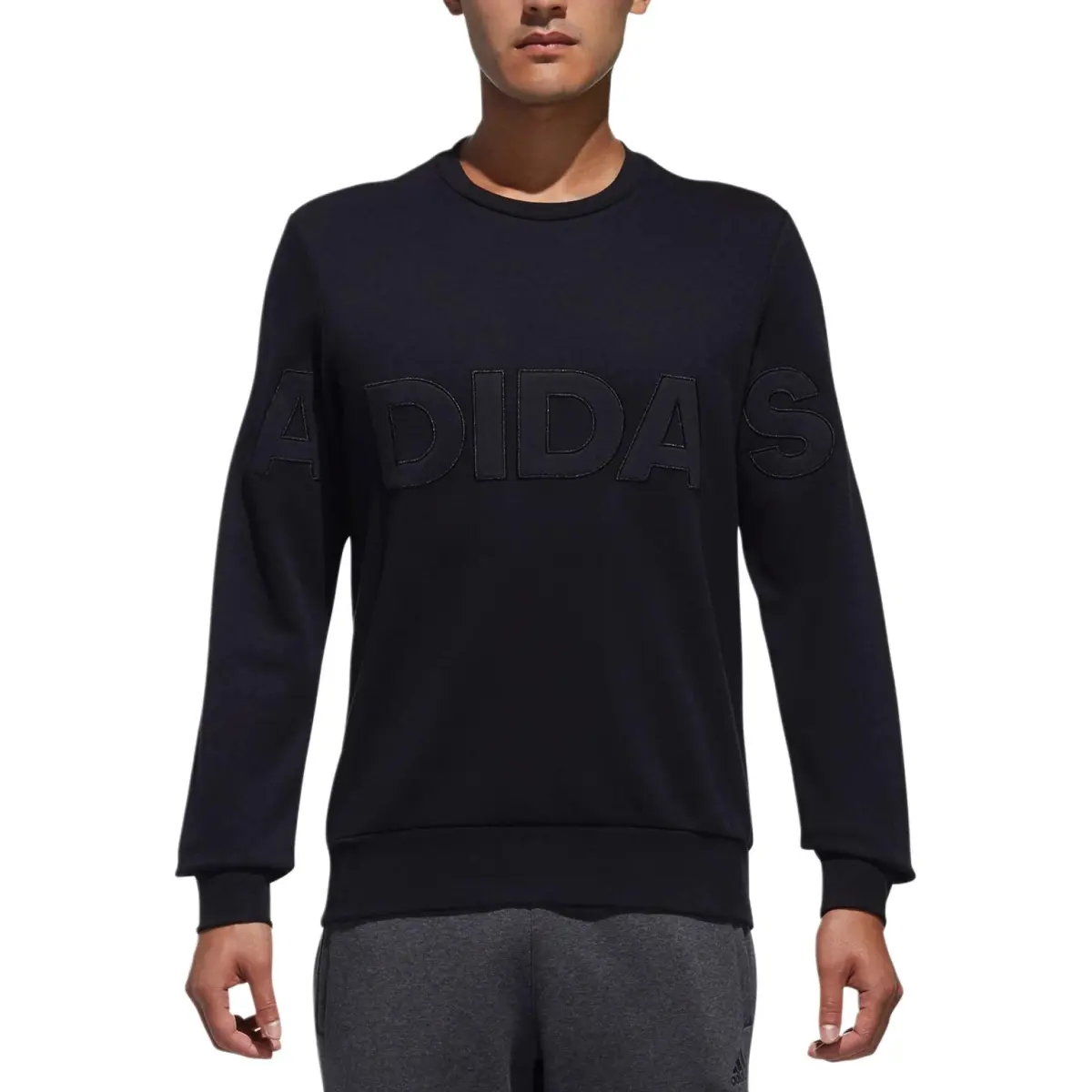 Adidas EI GFX CS LNG Sweatshirt Men's Black