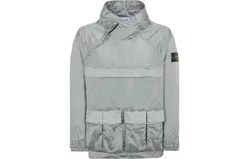 STONE ISLAND SS23 Nylon Meta Jackets Men's Sky Color Hooded Moderate Other