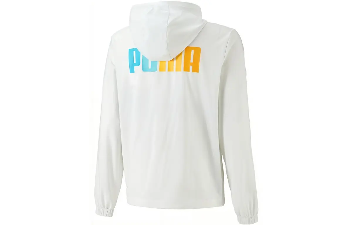 PUMA Jackets Men's White Hooded Moderate Other