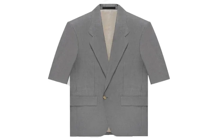 Fear Of God Business Suits Men's Gray Suit Collar Moderate Business Suit