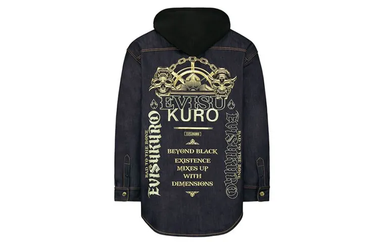EVISU SS20 Denim Jacket Men's Black
