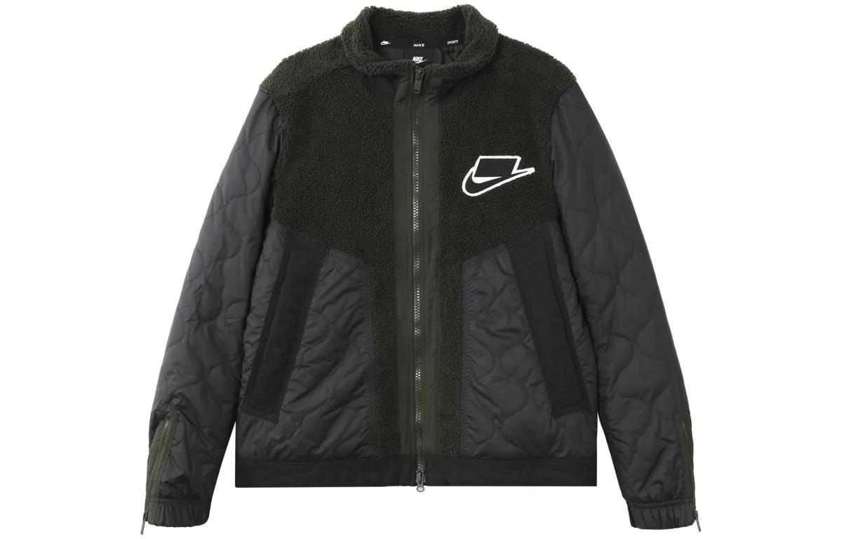 Nike Puffer Jackets Men's Stand Collar Moderate Straight Fit