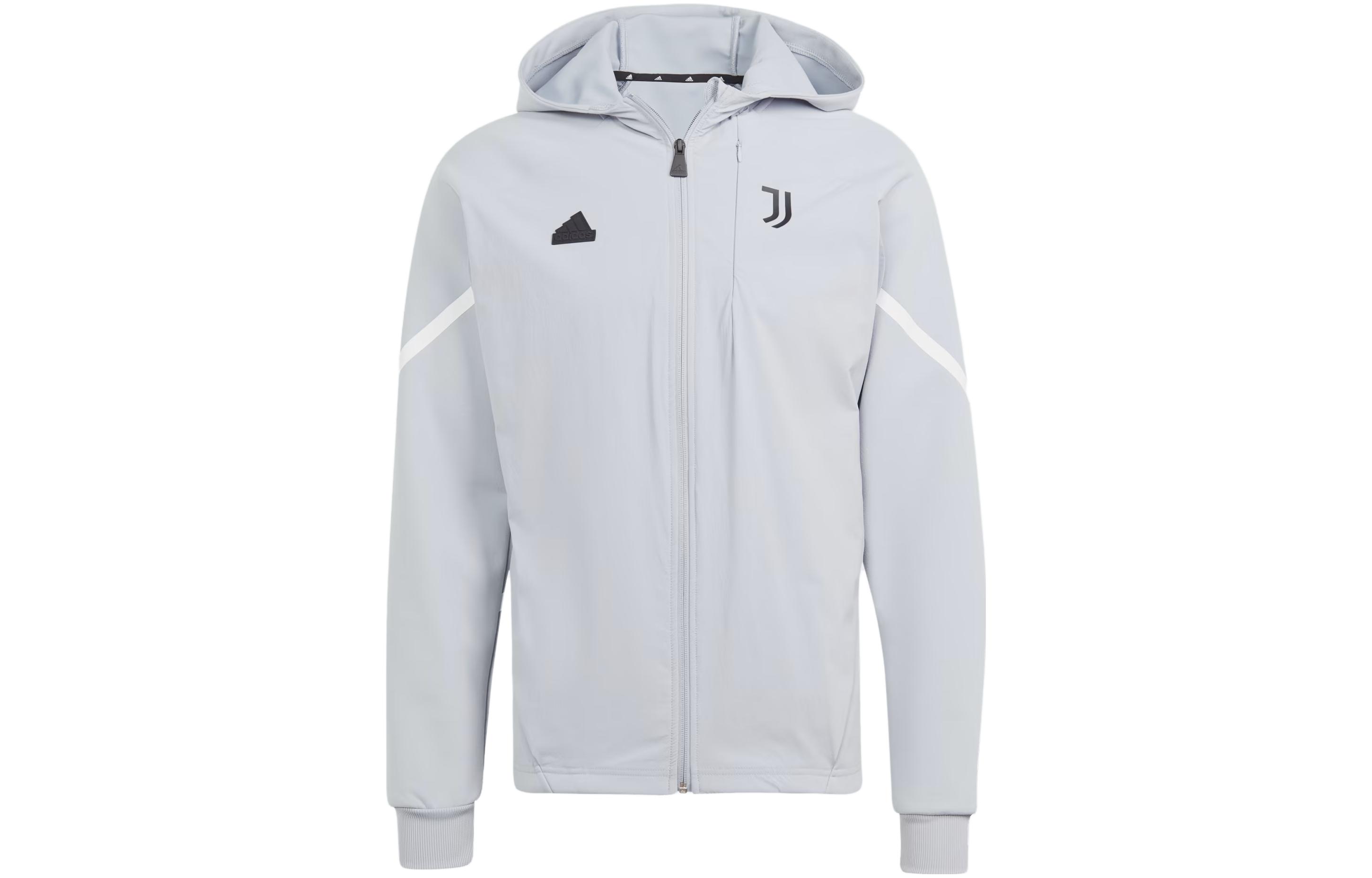 Adidas Juventus Jackets Men's Halo Silver Hooded Moderate Other