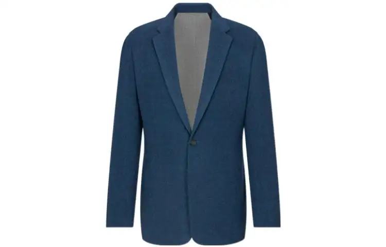 DIOR Business Suits Men's Blue Suit Collar Moderate Business Suit