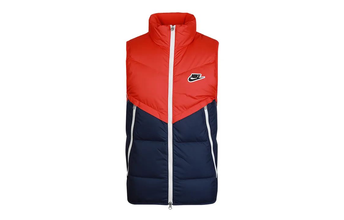Nike Down Vest Winter Men's Blue Red