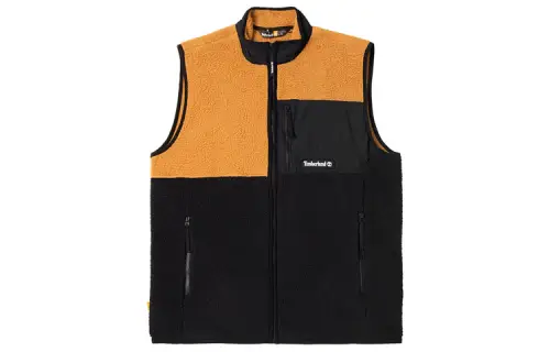 Timberland Vests Men's Wheat Stand Collar Thickened And Fleece Lined Other