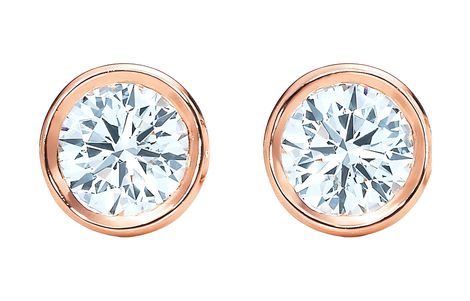 Женские серьги TIFFANY & CO. Elsa Peretti Diamonds by the Yard (золотой)