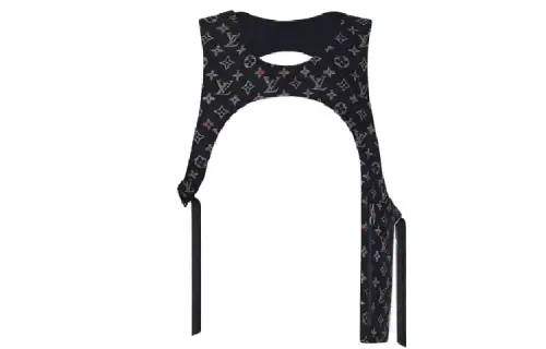 LOUIS VUITTON New Quarterly Products Of LV Vests Men's Black Crew Neck Moderate Other