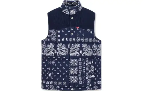 Levis Vests Men's Navy Blue Stand Collar Moderate Other