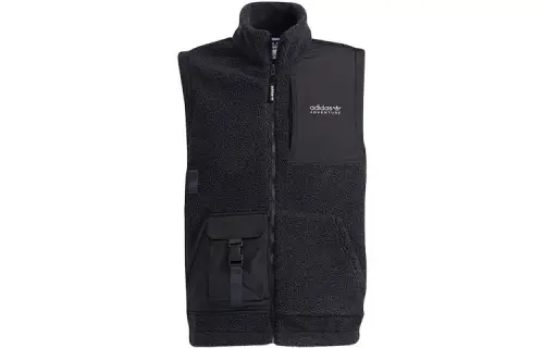 Adidas Originals Vests Men's Night Sky Gray Stand Collar Thickened Other