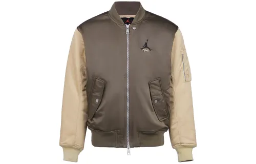 Jordan Jackets Men's Brown Baseball Collar Moderate Pilot