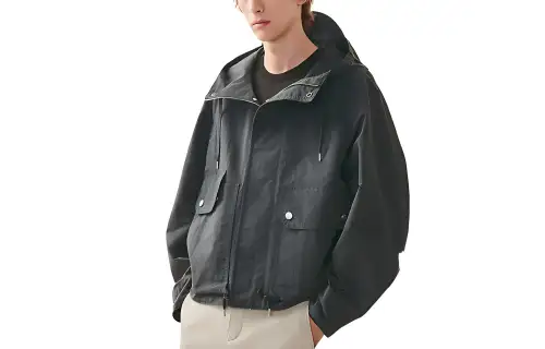HERMES SS23 Jackets Coats Men's Black Gray Color