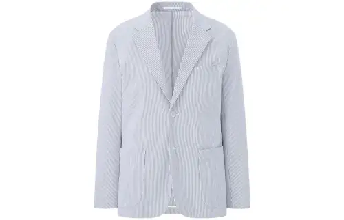 UNIQLO Business Suits Men's Sky Blue Suit Collar Moderate Business Suit