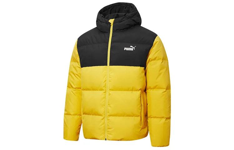 PUMA Down Jackets Men's Bright Yellow Hooded Moderate Other