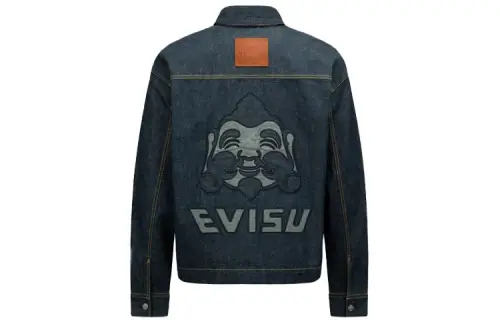 EVISU Loose Fit Denim Jacket Men's Denim Blue
