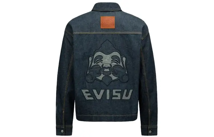 EVISU Loose Fit Denim Jacket Men's Denim Blue