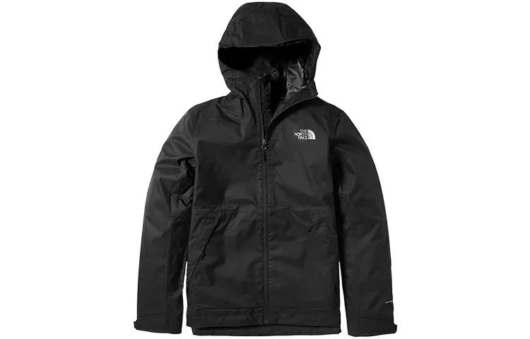 THE NORTH FACE Waterproof, Windproof, And Breathable Windbreaker Jacket Men's Black