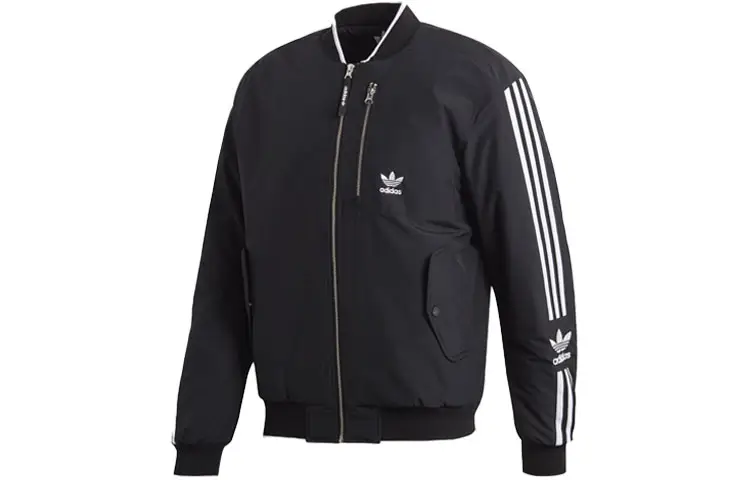 Adidas Originals Jkt Pad Puffer Jackets Men's Black Baseball Collar Moderate Other