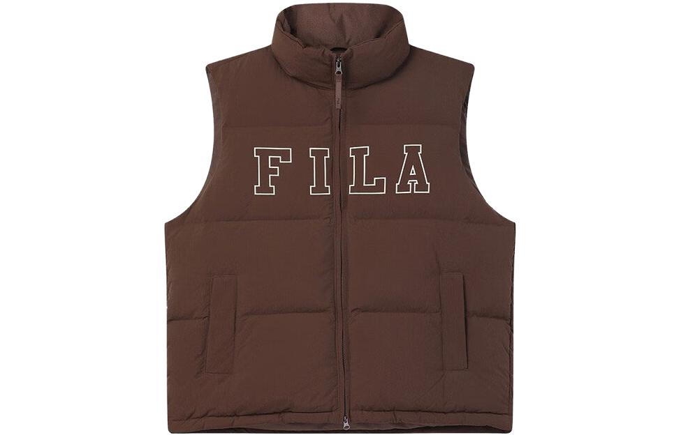 FILA Down Vests Unisex Pig Liver Card Stand Collar Moderate Other